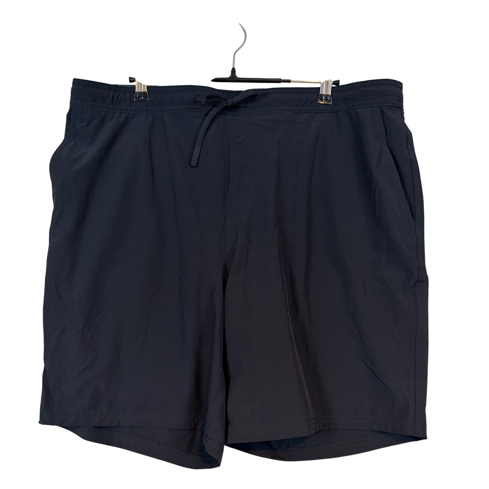 Kirkland Signature Mens Swim Shorts Black XL Recycled Stretch Trunks Boardshorts